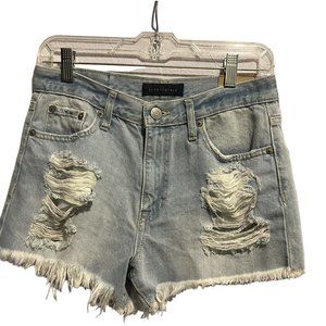 NWT Aeropostale Aero Cheeky High Waist Denim Cut Off Ripped Jean Shorts Sz 6